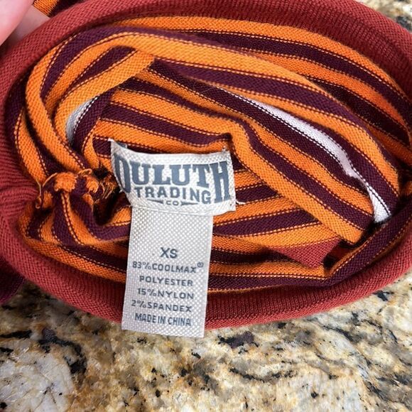 ❤️Last Chance Duluth Trading Co Striped Coolmax Turtleneck Pullover Size XS - Picture 4 of 8